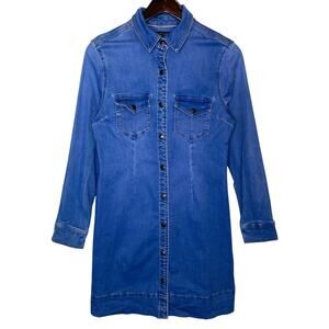 Max Jeans Mini Denim Shirt Dress size Small